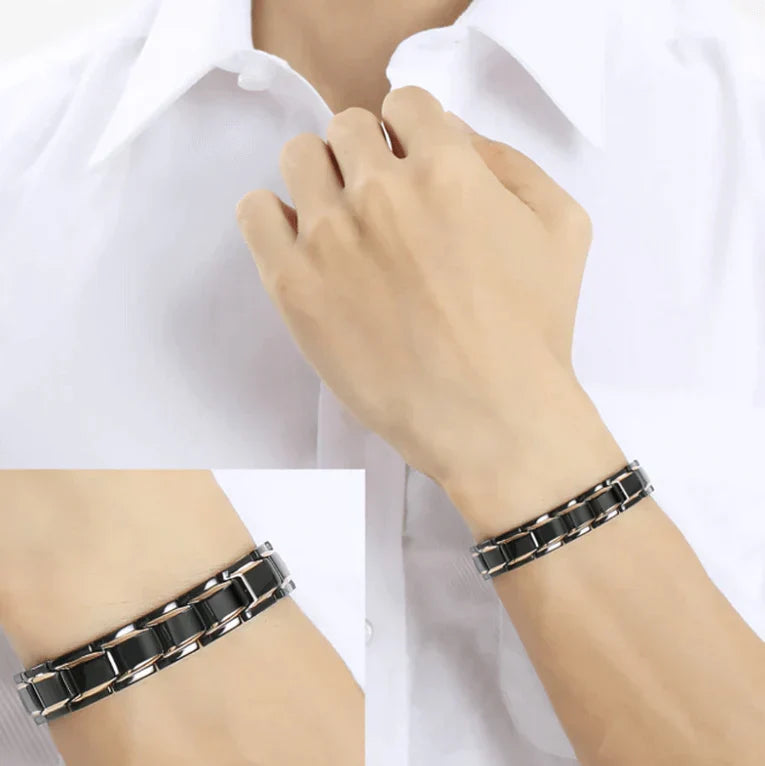 Magnetische Armband met Hematiet en Neodymium voor Welzijn en Balans