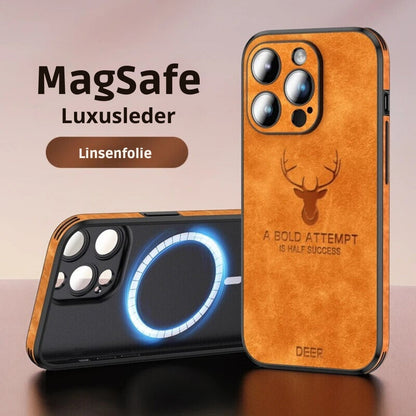Smartphone Hoesje in Leerlook — Slank Design met Valbescheming & MagSafe-Compatibiliteit voor iPhone 16/15/14/13/12