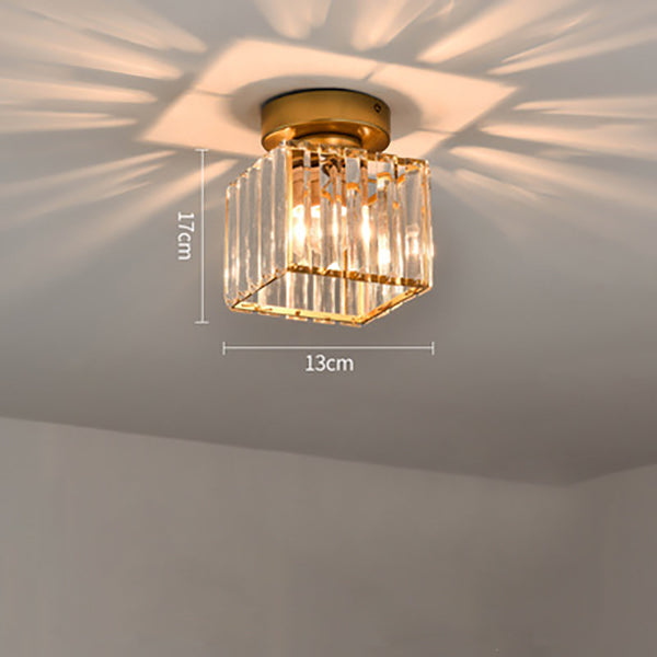 Plafondlamp Kristal Zwart Zilver Goud E27 Opbouw Modern Hal Woonkamer