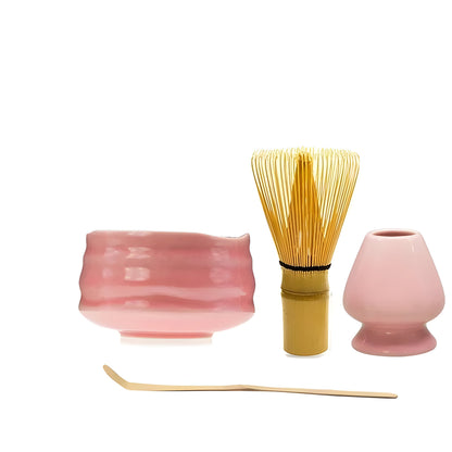 Matcha Set Roze Keramiek 1-5 Delig Japanse Theeceremonie
