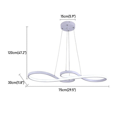 Hanglamp LED Ringen Dimbaar Afstandsbediening Aluminium Eetkamer Woonkamer Modern