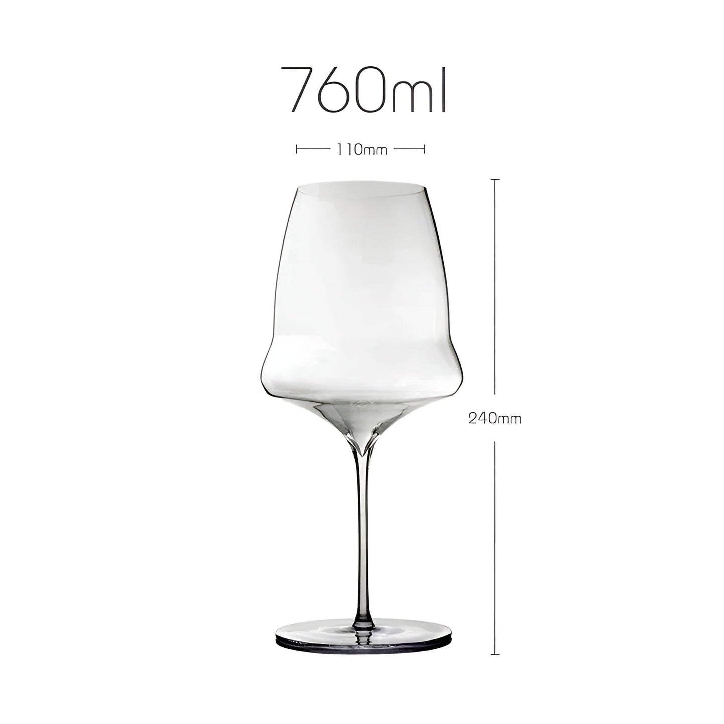 Wijnglas Kristal Dunwandig 390-760ml Champagne Glas Elegant