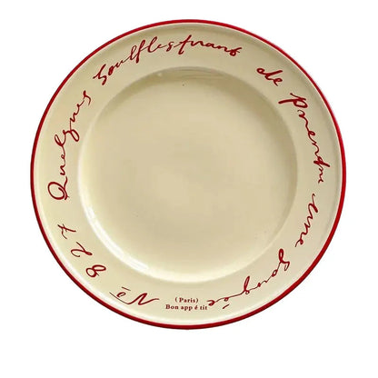 Decoratief Bord Pastel Frans Design Keramiek 20.5cm Ontbijt Tafelservies Cadeau