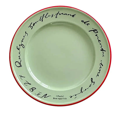 Decoratief Bord Pastel Frans Design Keramiek 20.5cm Ontbijt Tafelservies Cadeau