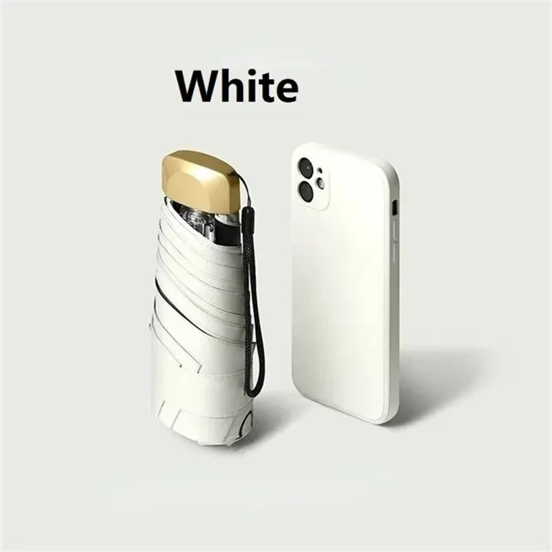 Opvouwbare Mini Paraplu met UV Bescherming Winddicht Compact Regenscherm Zakformaat Reisparaplu Outdoor