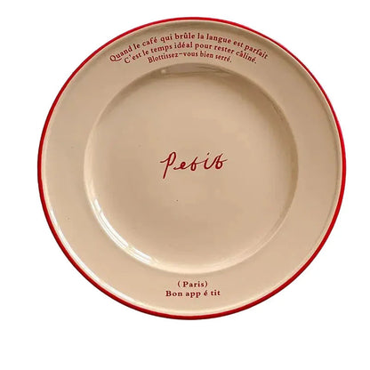 Decoratief Bord Pastel Frans Design Keramiek 20.5cm Ontbijt Tafelservies Cadeau