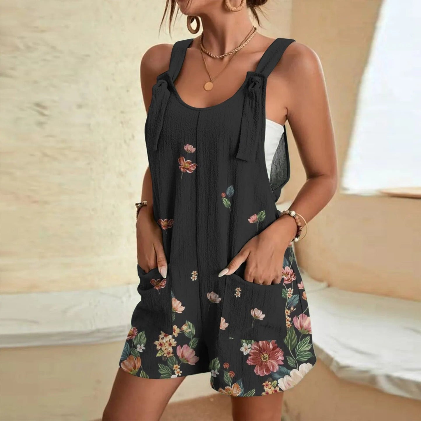 Vrouwen Jumpsuit Zomerjurk Bloemenprint Jurk - StudioMarella