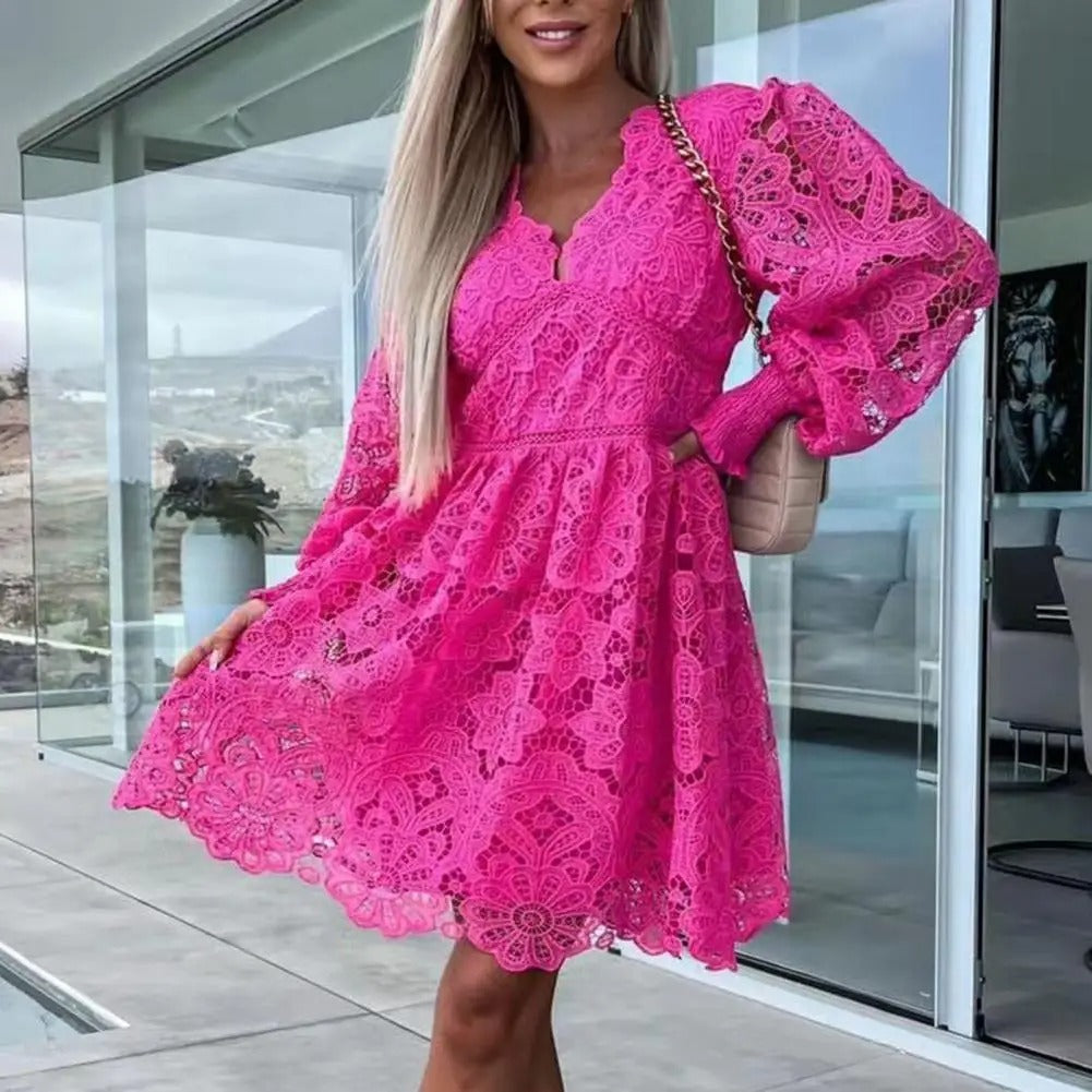 Midi Jurk met Kant Elegante Zomerjurk voor Dames - StudioMarella