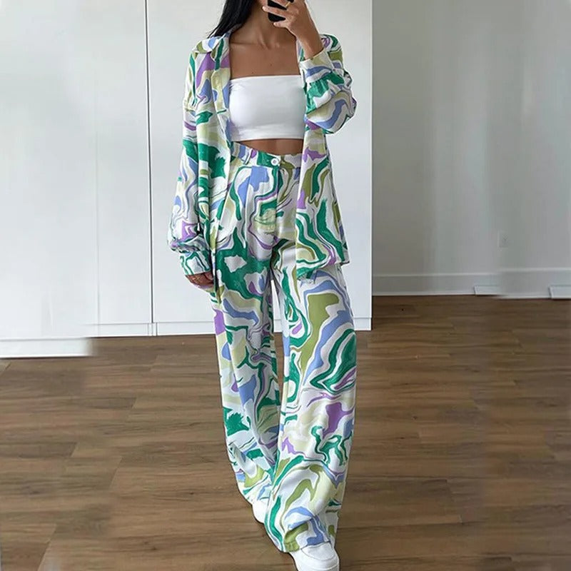 Dames Jurk en Broek Set Casual Mode