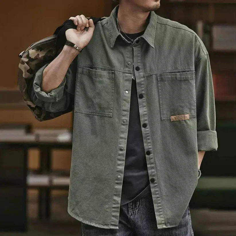 Oversize Mannen Shirt Casual Katoen - StudioMarella