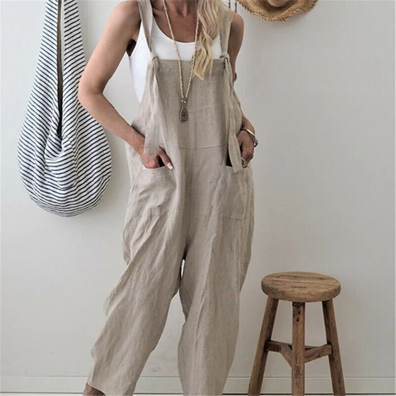 Vrouwelijke Jumpsuit Broek Met Blouse Combinatie