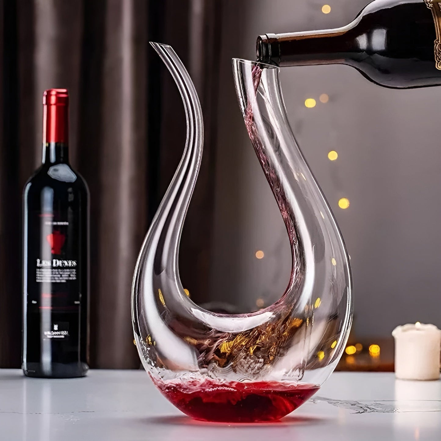 Wijnkaraf Met Beluchter 1500ml Kristalglas Handgeblazen