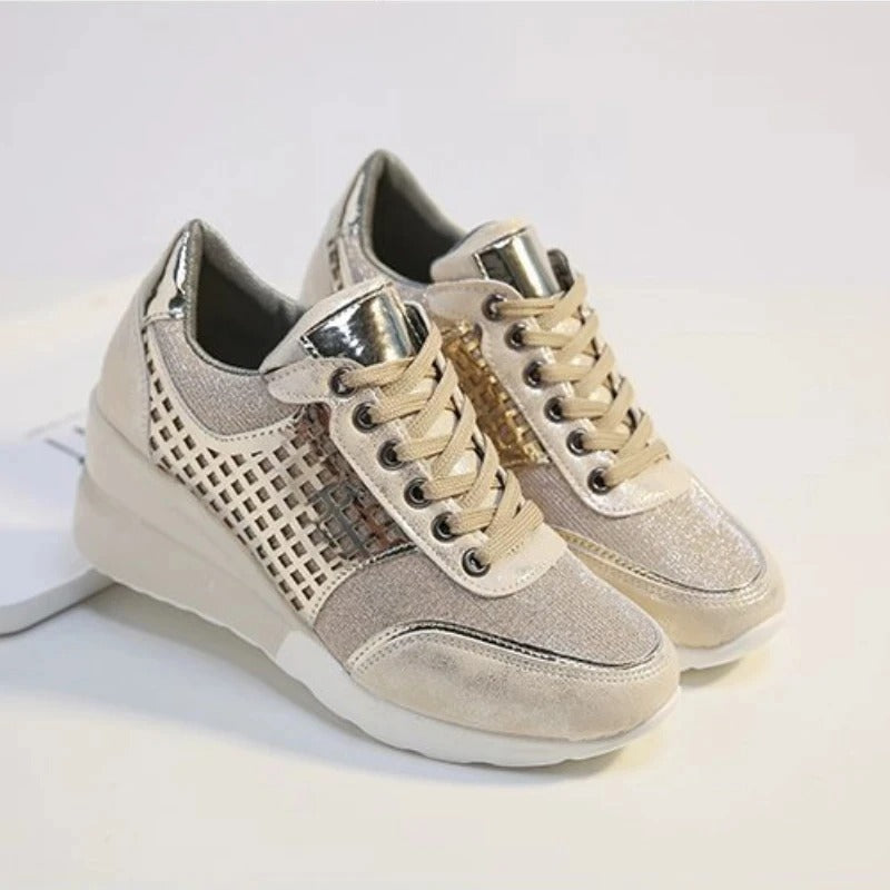 Dames Sneakers Comfortabel Sportief Leren Loopschoenen - StudioMarella