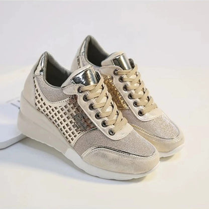 Dames Sneakers Comfortabel Sportief Leren Loopschoenen - StudioMarella