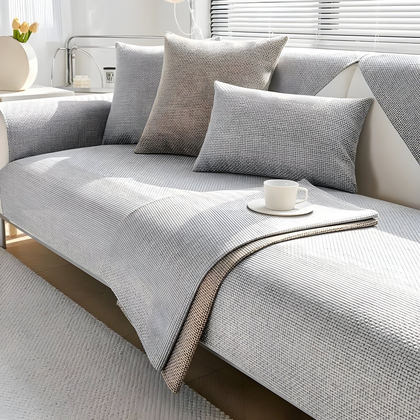 Bankhoes Antislip Voor Hoekbank en Bank – Wasbare Sofa Cover