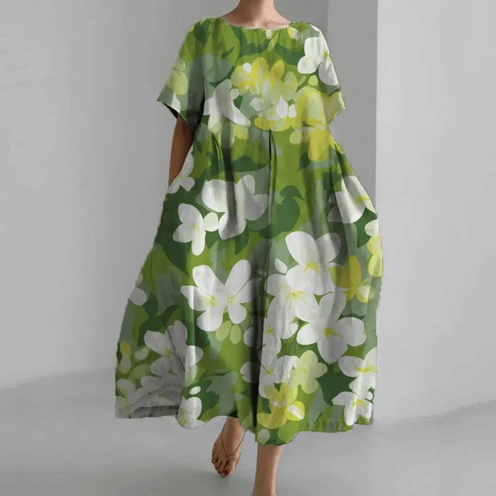 Vrouwelijke Bloemenjurk Midi Zomerjurk voor Dames