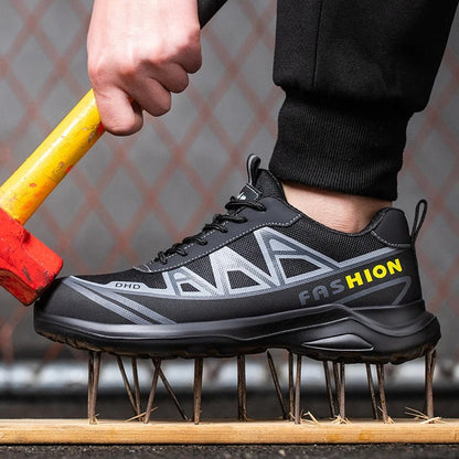 Werkschoenen S3 Veiligheidsschoenen Stalen Neus Antislip Zwart Grijs 39-46 Bouw Industrie Werk Bescherming
