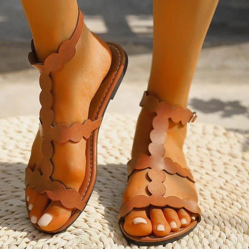 Hoge Hak Sandalen met Brede Banden voor Vrouwen