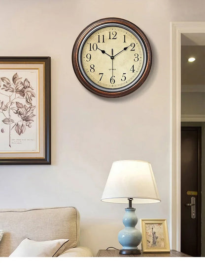Stille Wandklok Hout 30 cm Uurwerk Zonder Tikgeluid Scandinavisch Design Woonkamer Keuken Kantoor Decoratie