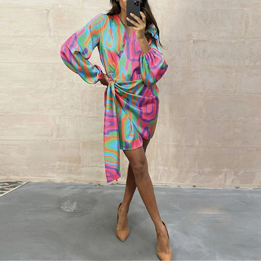 Vrouwelijke Jurk Bedrukt Elegant en Zomerse Stijl - StudioMarella