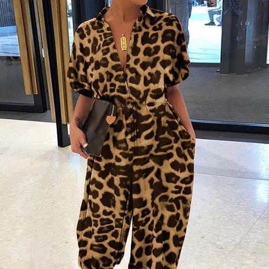 Vrouwelijke Jumpsuit Zomerse Bedrukking Comfortabel Model - StudioMarella
