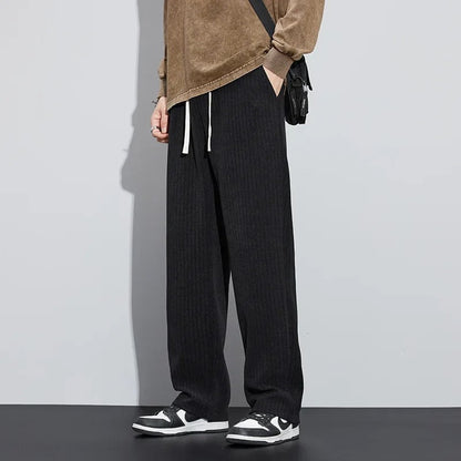 Herenbroek Zomer Wijde Broek met Trekkoord Comfortabel