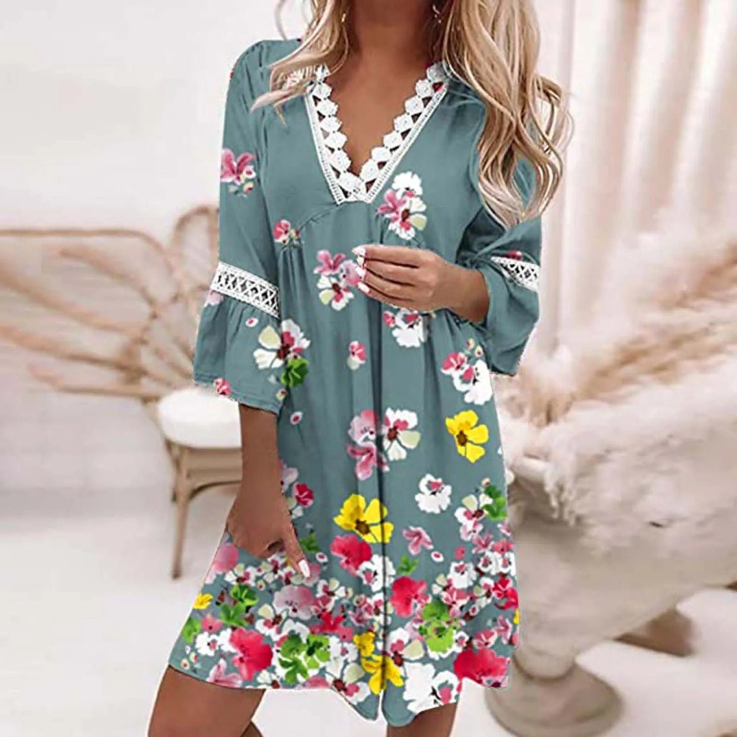 Vrouwelijke Zomerjurk Boho Stijl Losse Jurk