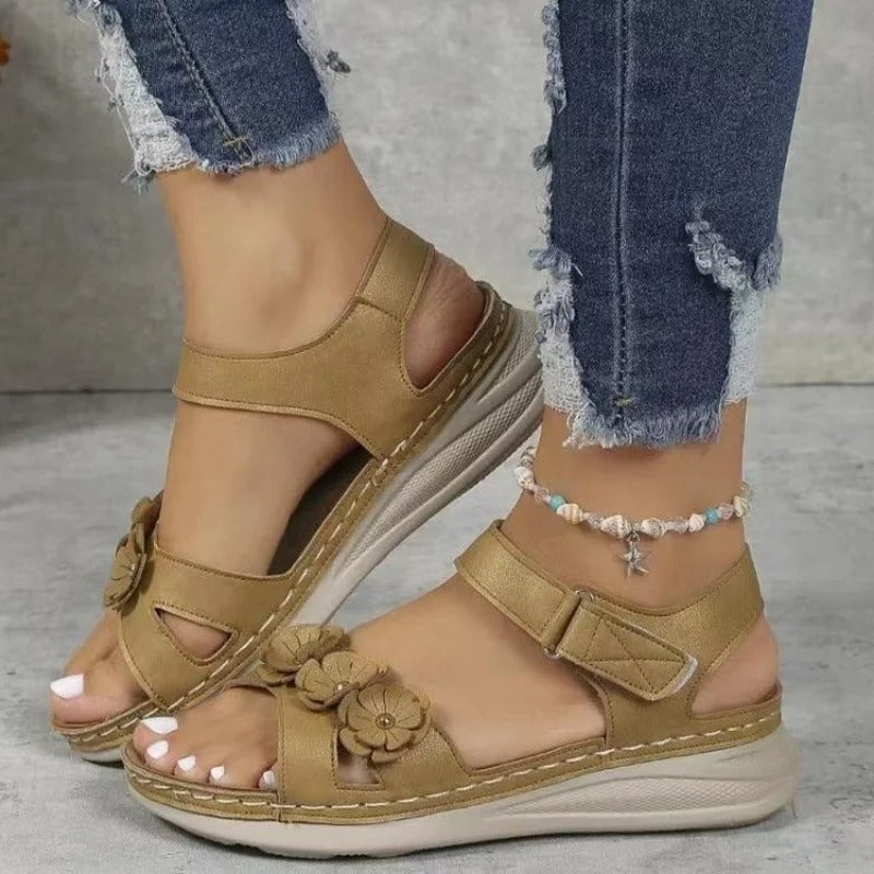 Dames Zomerpumps Sandalen met Bloemenprint