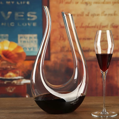 Wijnkaraf Met Beluchter 1500ml Kristalglas Handgeblazen