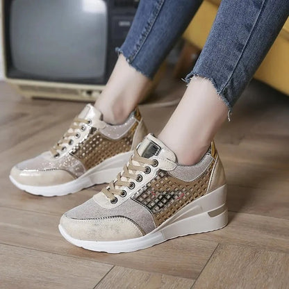 Dames Sneakers Comfortabel Sportief Leren Loopschoenen