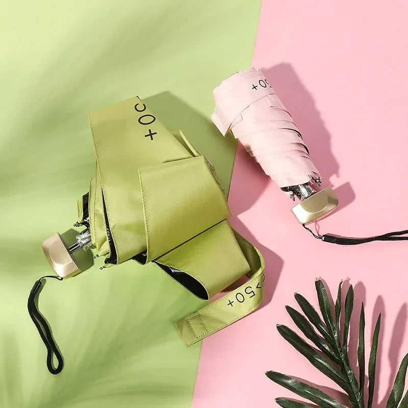 Opvouwbare Mini Paraplu met UV Bescherming Winddicht Compact Regenscherm Zakformaat Reisparaplu Outdoor
