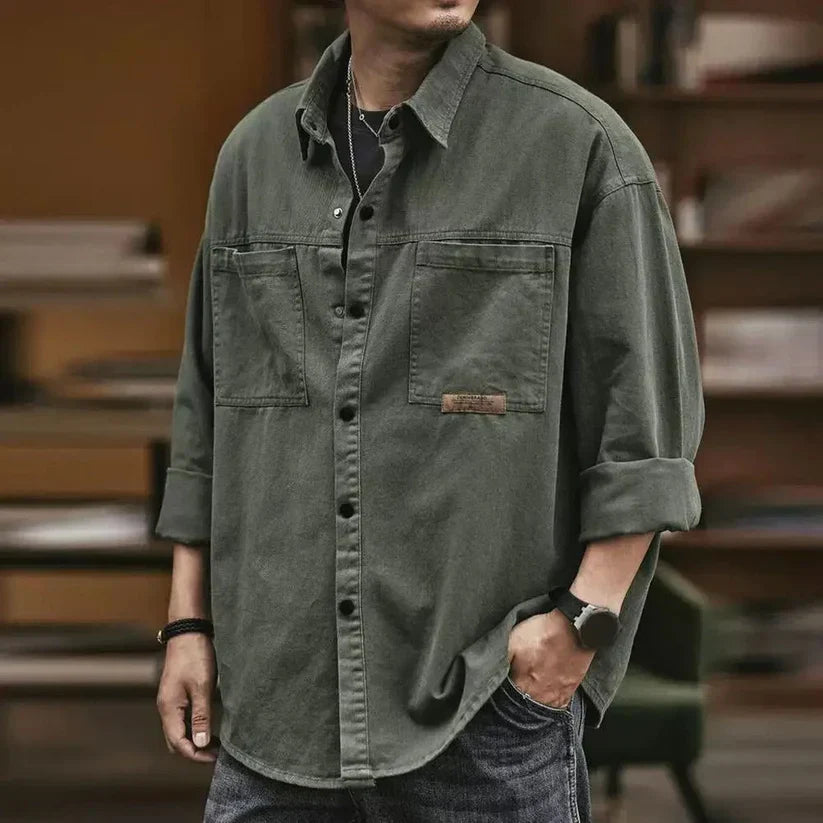 Oversize Mannen Shirt Casual Katoen