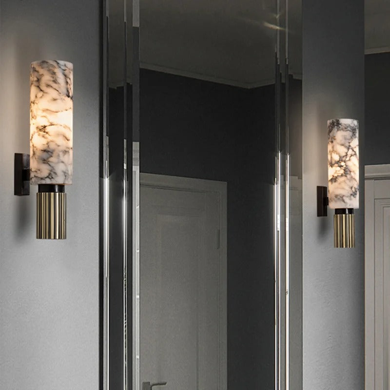 Marmeren Wandlamp | Luxe LED Wandverlichting van Natuursteen – Warm of Koel Wit