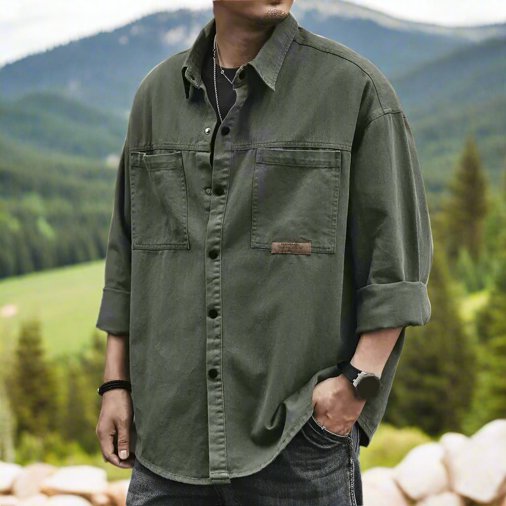 Oversize Mannen Shirt Casual Katoen