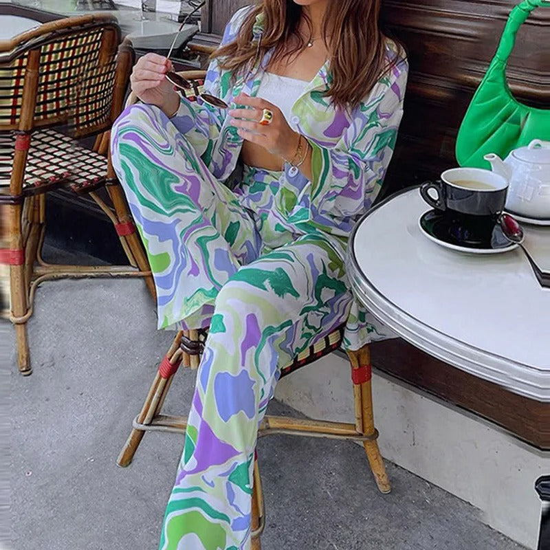 Dames Jurk en Broek Set Casual Mode