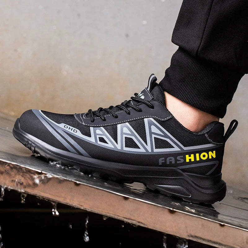 Werkschoenen S3 Veiligheidsschoenen Stalen Neus Antislip Zwart Grijs 39-46 Bouw Industrie Werk Bescherming