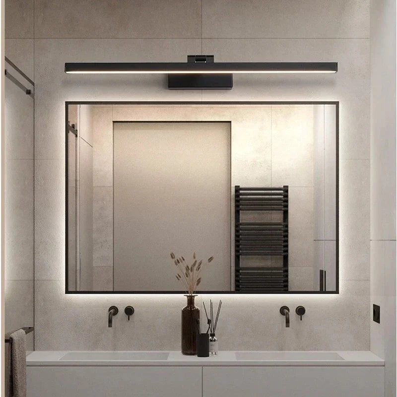 Spiegellamp LED Badkamer Waterdicht Zwart Zilver 40cm tot 110cm Spiegelverlichting