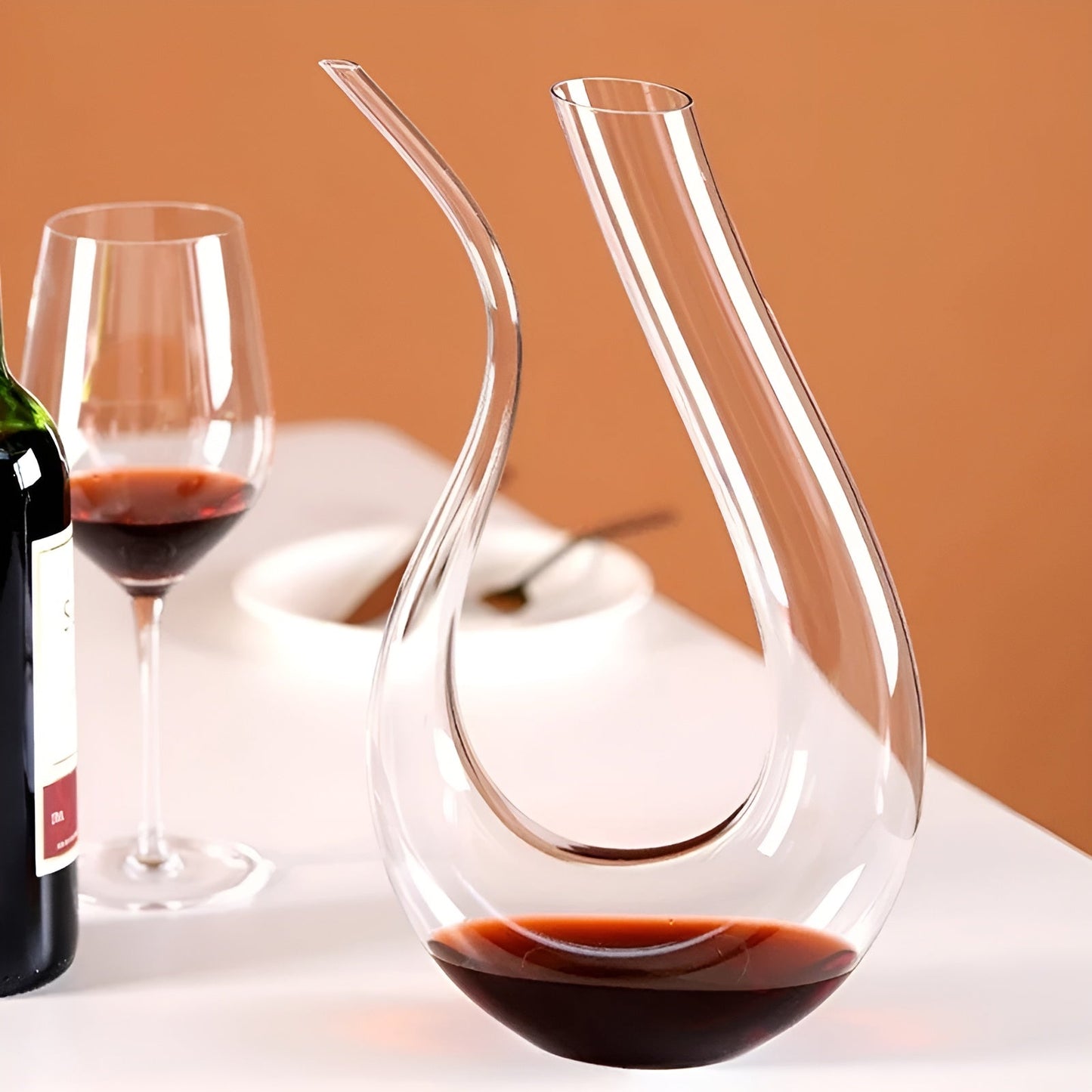 Wijnkaraf Met Beluchter 1500ml Kristalglas Handgeblazen