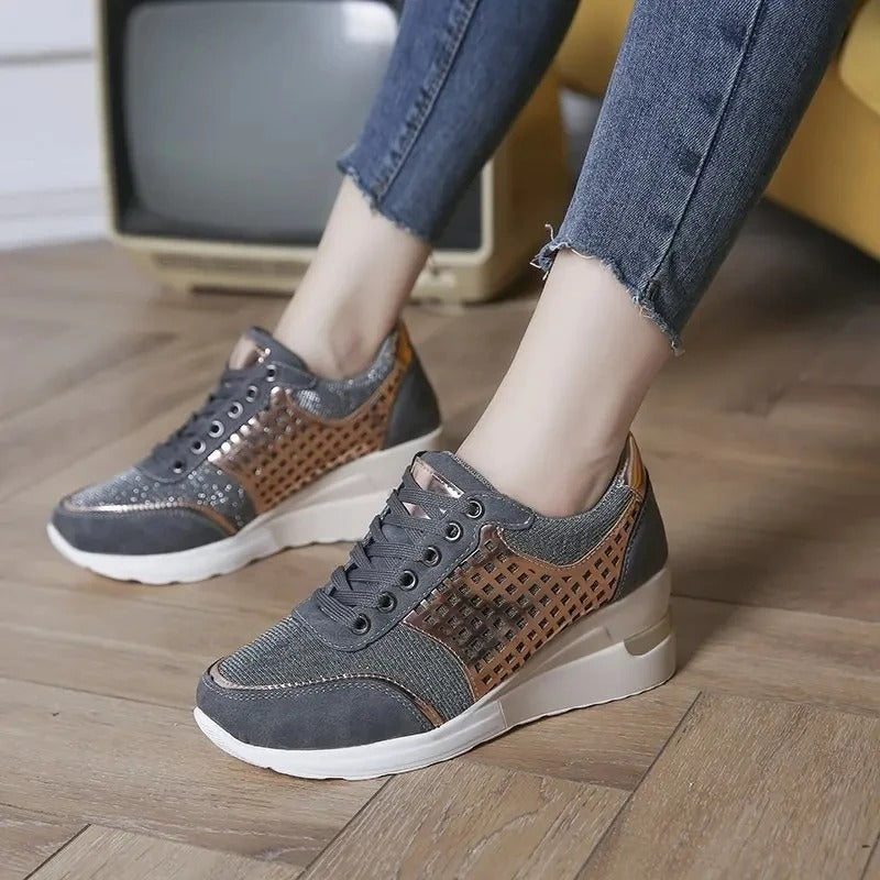 Dames Sneakers Comfortabel Sportief Leren Loopschoenen