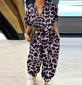 Vrouwelijke Jumpsuit Zomerse Bedrukking Comfortabel Model