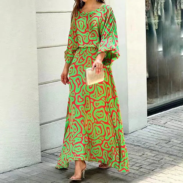 Lange Zomerjurk Maxi Jurk Bohemien Stijl Vrouw