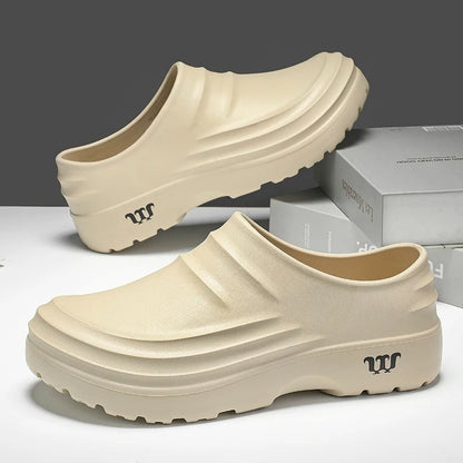 Antislip Werkschoenen voor Professionals — Oliebestendige Slip-On Koksschoenen voor Heren en Dames — Lichtgewicht Veiligheidsschoenen Keuken Zomer