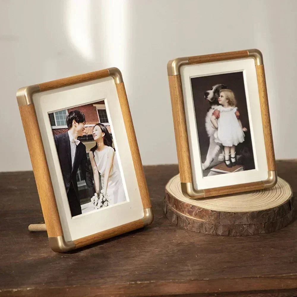 Fotolijst Hout Vintage Tafelmodel 5 Tot 12 Inch Massief