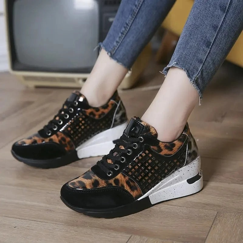 Dames Sneakers Comfortabel Sportief Leren Loopschoenen