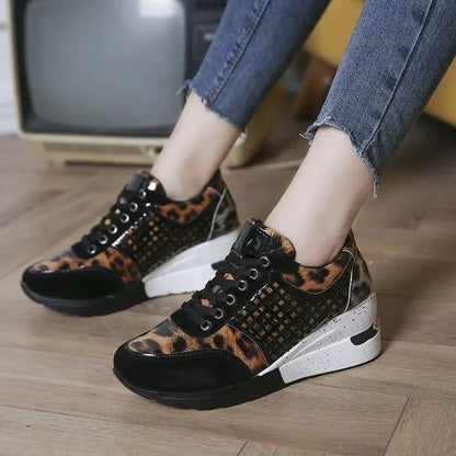 Dames Sneakers Comfortabel Sportief Leren Loopschoenen