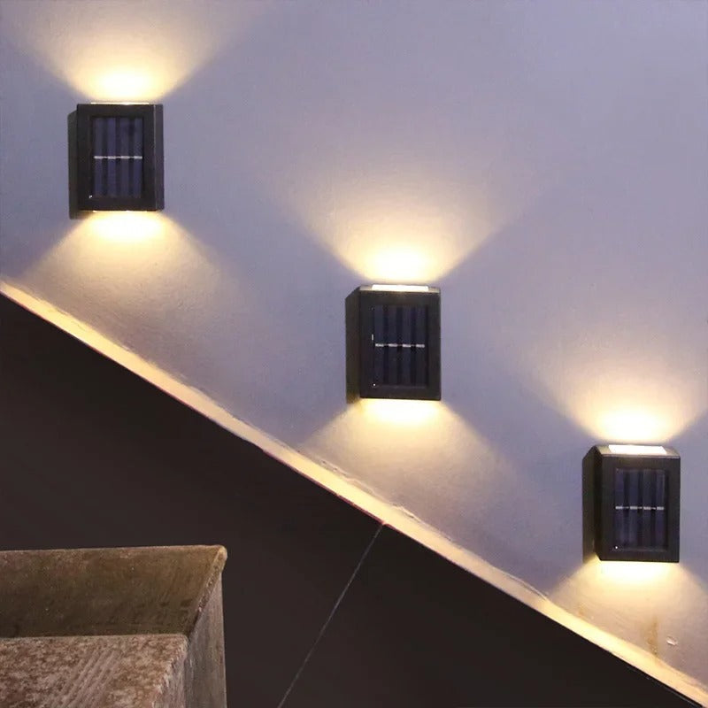 LED Solar Buitenlamp Draadloos Warmwit 3000K Weerbestendig IP65 Bewegingssensor Wandverlichting Terras Tuin Balkon Energiezuinig Tuinverlichting 8 Uur Accuduur