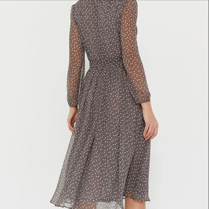 Stippen Jurk Dames Klassiek Elegant