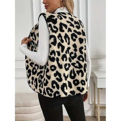 Dames Bontjas Leopardepotlood jas Elegant