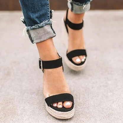 Dames Sandalen met Open Teen en Enkelbandje