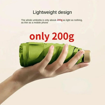 Opvouwbare Mini Paraplu met UV Bescherming Winddicht Compact Regenscherm Zakformaat Reisparaplu Outdoor
